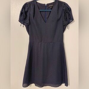 J. Crew Dark Blue Polka Dot Dress- fully lined